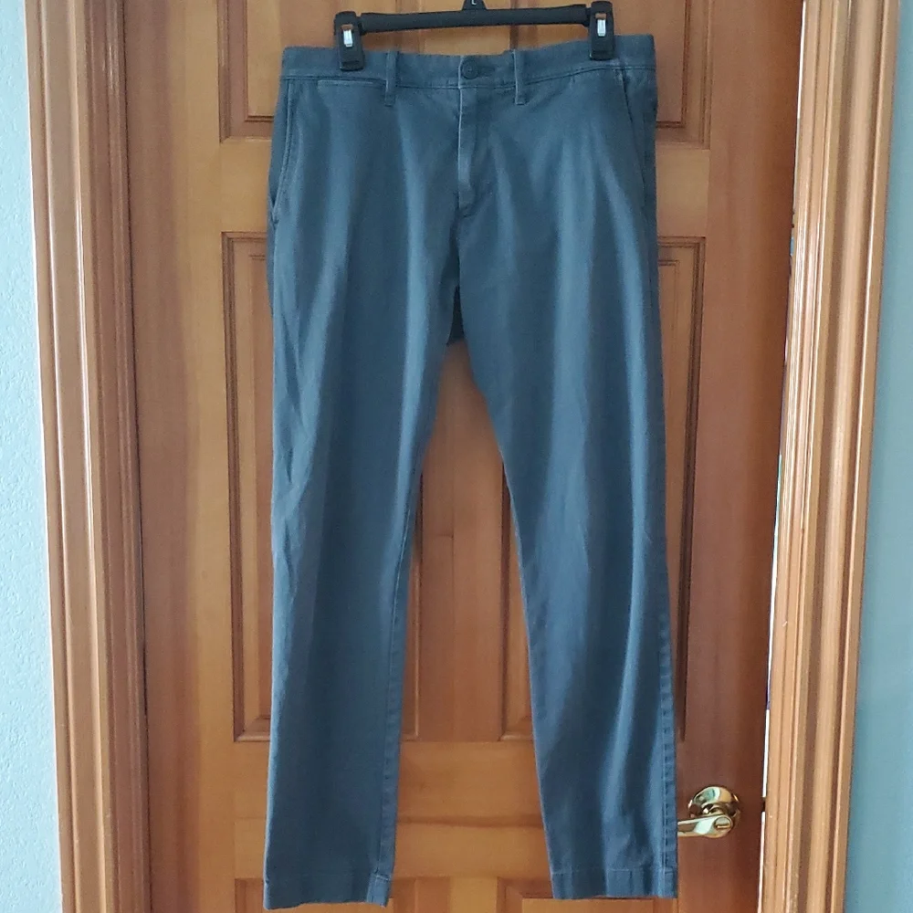 J Crew Mens Teal Gray Stretch‎ 484 Slim Straight Fit Chino Pants Size 31x32